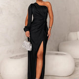 Moda Lusitana - Vestido Elegante de Cetim