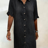 Moda Lusitana - Vestido Denim Elegante