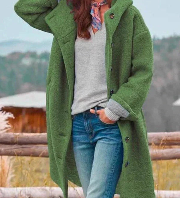 Amélia : Casaco de inverno comprido e elegante