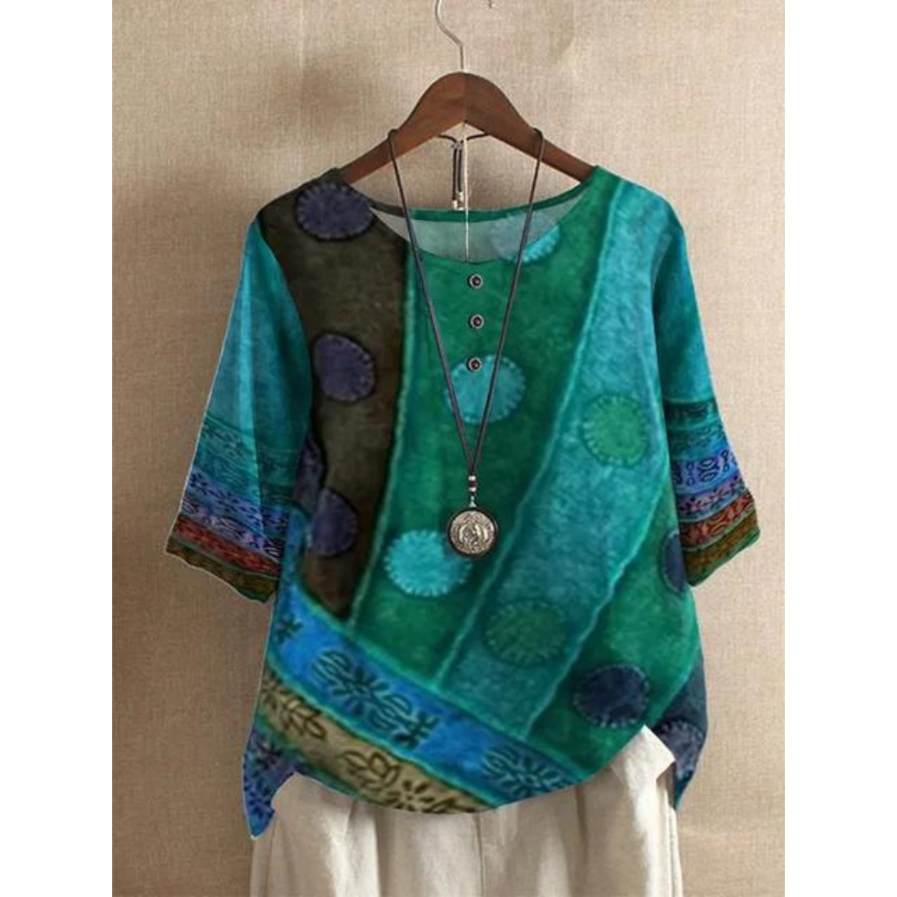 Valarie - Blusa Boêmia Colorida