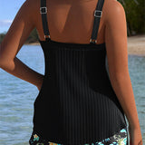 Moda Lusitana - Tankini Listrado com Calção