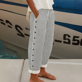 Moda Lusitana - Calças Casuais com Botões