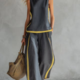 Moda Lusitana - Conjunto Elegante de Algodão e Linho
