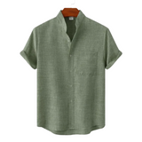 Camisa de linho de manga curta Venice