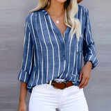 Jantien - Blusa Feminina Listrada Moderna