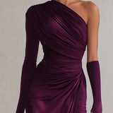 Rosalia™ - Elegante vestido maxi roxo sexy a ombro único