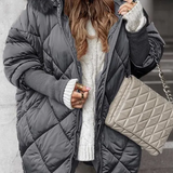 Annette - Conjunto de inverno com capuz e estampado de diamantes