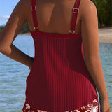 Moda Lusitana - Tankini Listrado com Calção