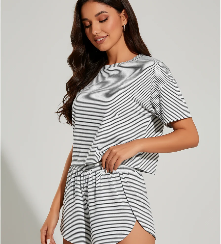 Tranquil Striped Pajama Set