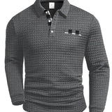 Camisola pólo com nervuras