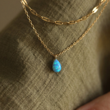 Colar Gota Azul
