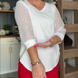 Moda Lusitana - Blusa com Renda na Manga