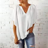Tineke - Blusa feminina elegante com decote em V