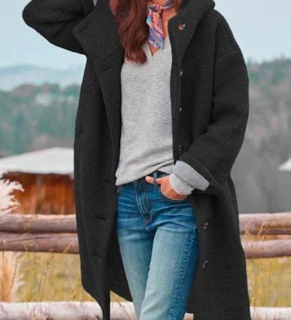 Amélia : Casaco de inverno comprido e elegante