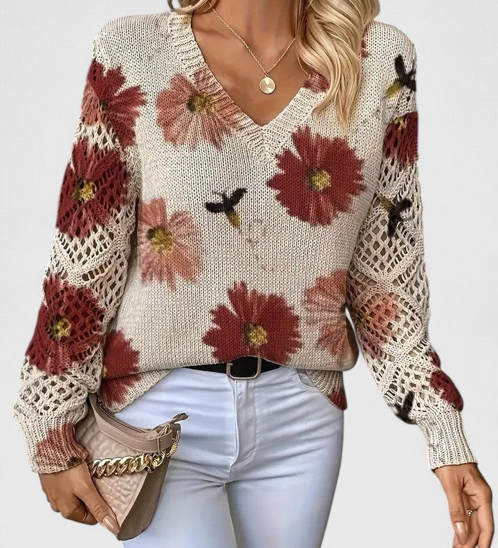 Aurélie | Suéter elegante com estampa floral