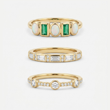 Conjunto de Anéis Ouro Nobre