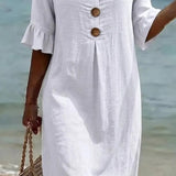 Moda Lusitana - Vestido Casual com Botões
