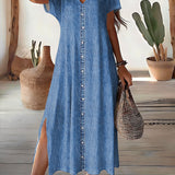 Moda Lusitana - Vestido de ganga retro
