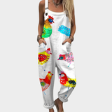 Moda Lusitana - Jardineira Estampada Confortável