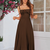 Claudia - Vestido Cami com Busto Franzido e Coxa Dividida