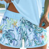 Moda Lusitana - Tankini Estiloso com Estampa Marítima