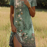 Linnea – Vestido curto estampado da moda