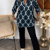 Janny™ | Blusa casual com mangas compridas e estampa elegante