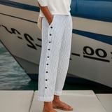 Moda Lusitana - Calças Casuais com Botões