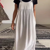 Alice | Vestido casual com alças de cor sólida