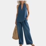 Moda Lusitana - Conjunto de duas peças em ganga vintage
