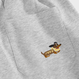Embroidered Puppy Sweatpants