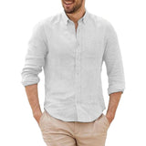 Camisa de linho respirável