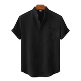 Camisa de linho de manga curta Venice