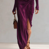 Rosalia™ - Elegante vestido maxi roxo sexy a ombro único