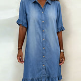 Moda Lusitana - Vestido Denim Elegante