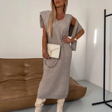 Nicole - Conjunto de malha outono/inverno para mulher