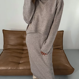 Nicole - Conjunto de malha outono/inverno para mulher