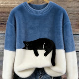 Luna | Camisola Feminino com Gráfico de Gato