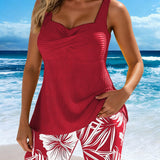 Moda Lusitana - Conjunto de Banho Tankini Estampado