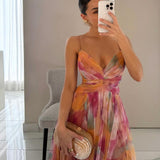 Giselle - Vestido longo com estampa floral encantadora