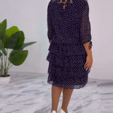 Auterelle | Vestido elegante com bolinhas