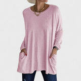 Moira - Blusa manga longa relaxada