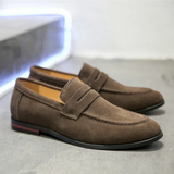 Mocassins de verão em camurça