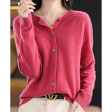 Anna | Suéter feminino de malha com gola redonda em lã merino Reine