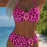 Moda Lusitana - Biquíni Animal Print com Detalhe de Metal