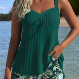 Moda Lusitana - Tankini Listrado com Calção