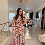 CLAUDIA | Vestido longo floral com caimento confortável para dias elegantes