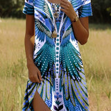 Linnea – Vestido curto estampado da moda