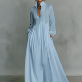Moda Lusitana - Vestido Longo Branco Elegante