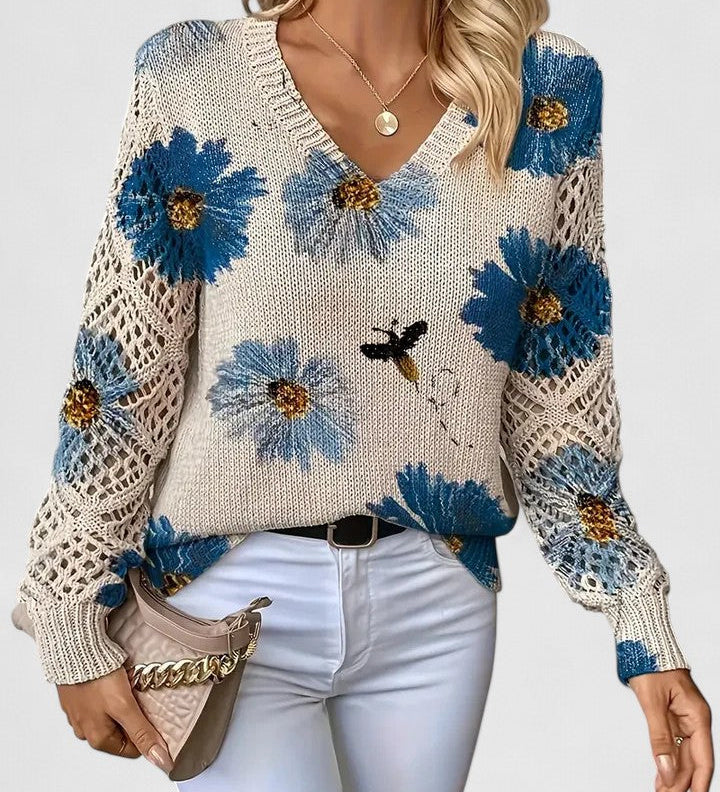 Aurélie | Suéter elegante com estampa floral